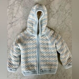 Soft Knit Patterned Kids Hoodie